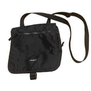 Eddie Bauer Small Bag with Compartmemts for Storage | Adjustable Strap | Black